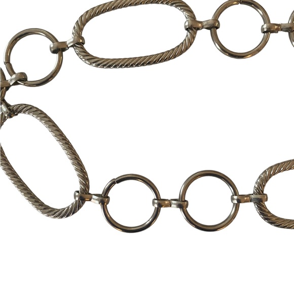 Sold Depop Vintage Y2K Silvertone Oval Chain Belt - Picture 4 of 4